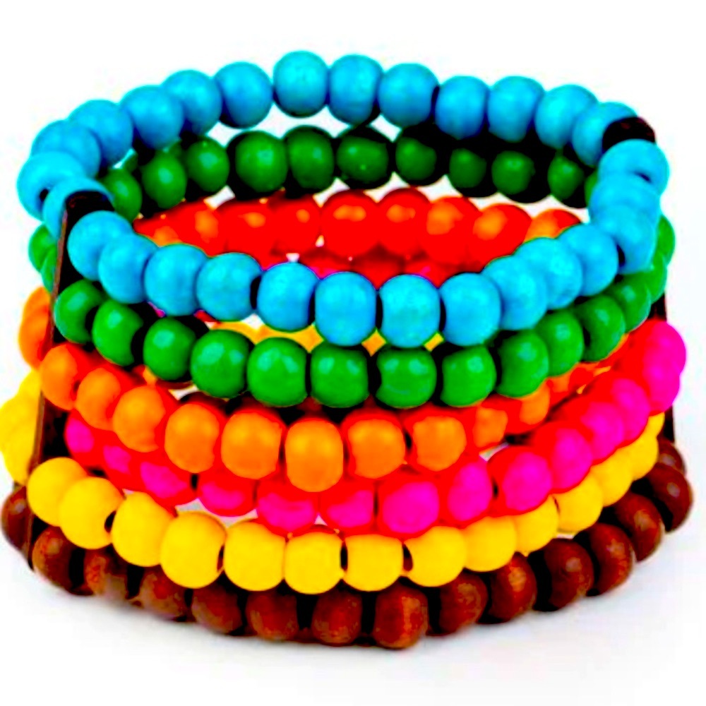 🧜🏻♀️🟠🧜🏼♂️ “DIVING IN MALDIVES” MULTI BRACELET ~ PAPARAZZI❗️🧜🏼♂️ REAL WOOD❗️ - Picture 1 of 5